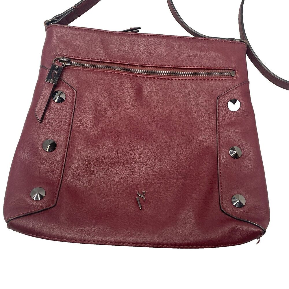 Simply Vera - Vera Wang Women’s Dark Red Purse- Vegan Leather-